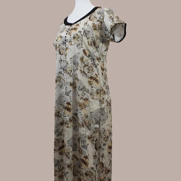 White Floral Print Kurta, Tranquil Threads | Muvvas Boutique - Picture 6 of 9